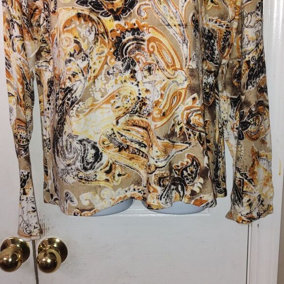 Cyrus printer sweater top Sz XL NWOT - Picture 2 of 5